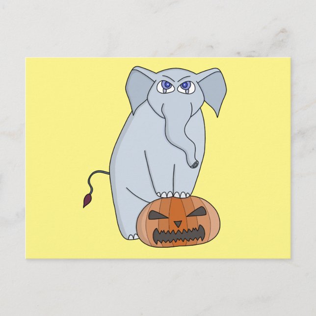 Cartão Postal Elefante de abóbora (Frente)