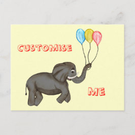 Cartão Postal Elefante de celebração.