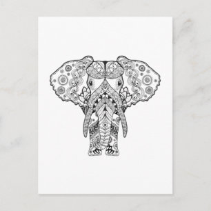 Cartão Postal Elefante de Estilo