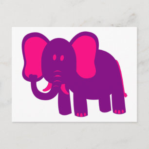 Cartão Postal Elefante Engraçado