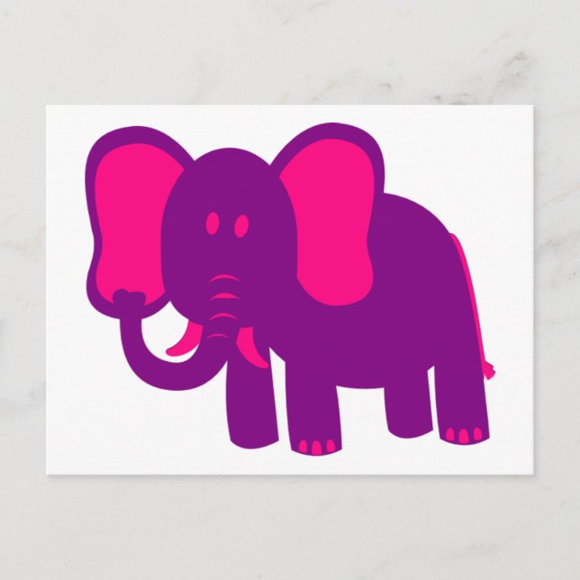 Cartão Postal Elefante Engraçado (Frente)