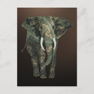 Cartão Postal Elefante Fractal
