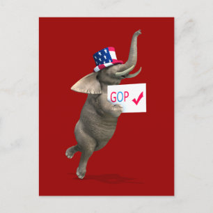 Cartão Postal Elefante GOP