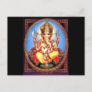 Cartão Postal Elefante Índio (ग णे श)