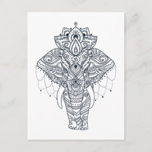 Cartão Postal Elefante inspirado