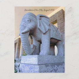 Cartão Postal Elefante na cidade de Cebu