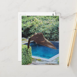 Cartão Postal Elefante na piscina colagem surreal