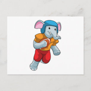 Cartão Postal Elefante no Futebol