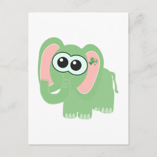 Cartão Postal Elefante Pattys Day Goofkins