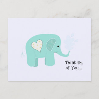 Cartão Postal Elefante Pensando em Você