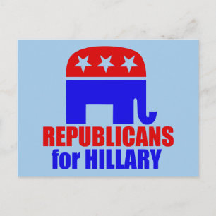 Cartão Postal Elefante Republicano para Hillary Clinton