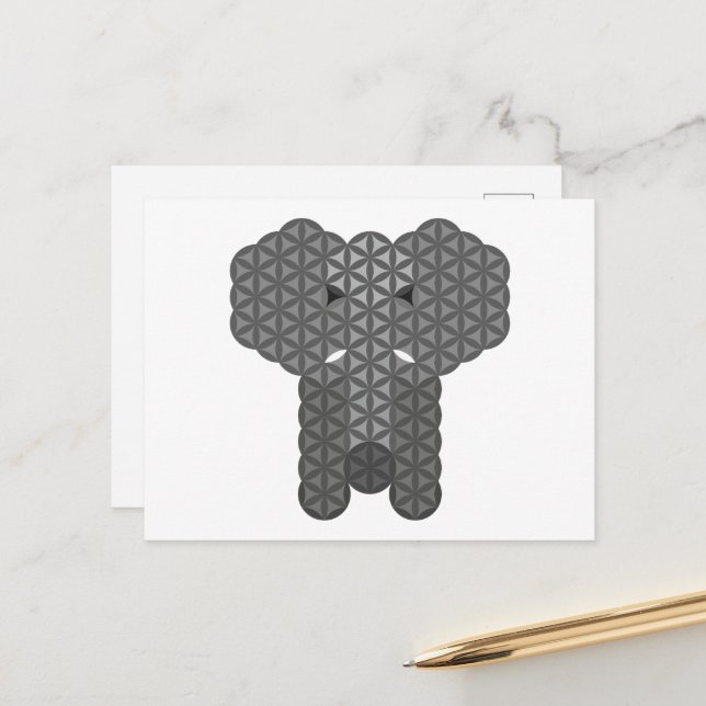 Cartão Postal Elefante sagrado - Elefante da vida. (Frente/Verso In Situ)