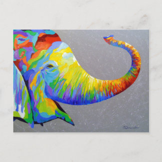 Cartão Postal Elefante sorridente