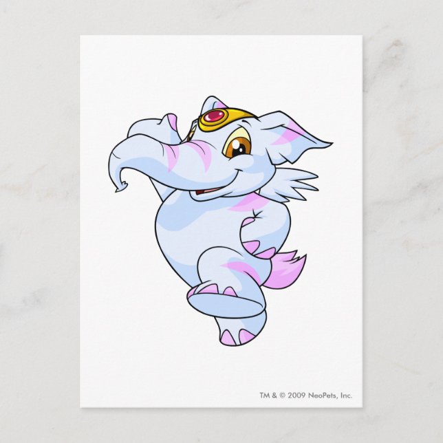 Cartão Postal Elefante Striped (Frente)