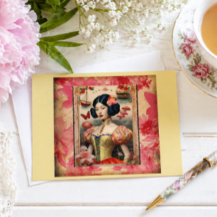 Cartão Postal "Elegance on the High Seas" Pirata Asiático Vintag