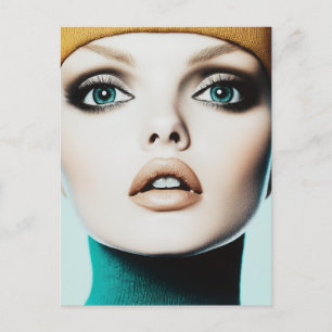 Cartão Postal Elegância do eterno: retrato modelo Icônico dos an