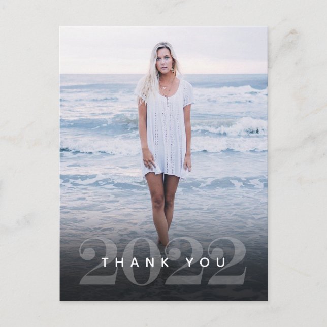 Cartão Postal Elegância do formando Obrigado (Frente)