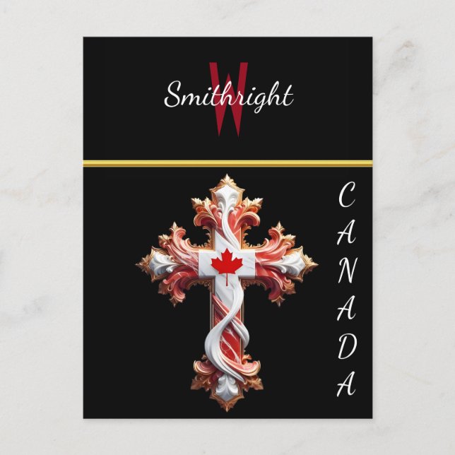 Cartão Postal Elegância do Maple Icônico (Frente)