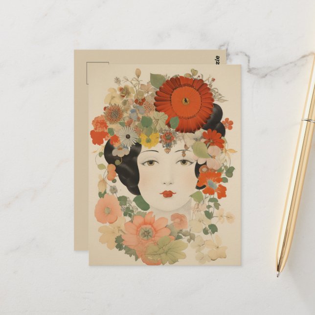 Cartão Postal Elegância Floral (Frente/Verso In Situ)