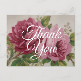 Cartão Postal Elegância Rosa Vintage
