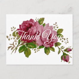 Cartão Postal Elegância Rosa Vintage