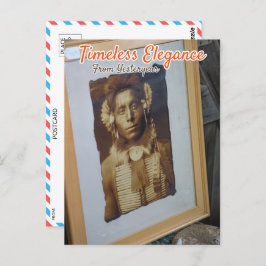 Cartão Postal Elegância Vintage - Retrato Antiquado