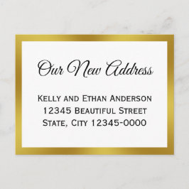 Cartão Postal Elegant Our New Address Moving Announcement
