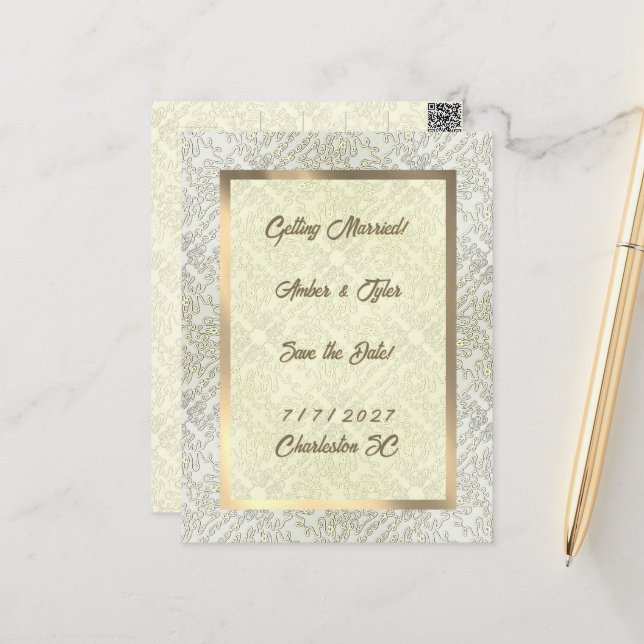 Cartão Postal Elegant Scribble Pattern (Frente/Verso In Situ)