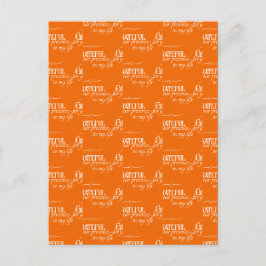 Cartão Postal Elegante Ação de Graças Outono Laranja Grato
