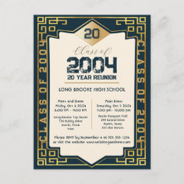 Cartão Postal Elegante Art Deco Classe 2004 20 Anos Sindicato HS