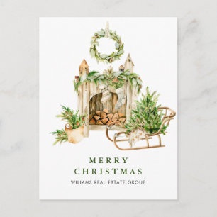 Cartão Postal Elegante Bohemian Christmas Composition Company