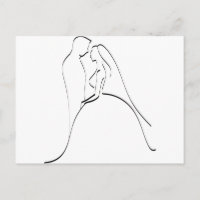Elegante Bride e Modelo de Silhouette Groom