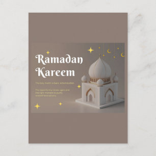 Cartão Postal Elegante Caligrafia Árabe - Desejos de Ramadan