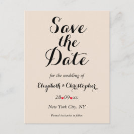 Cartão Postal Elegante Casamento Rústico Terra Save the Date