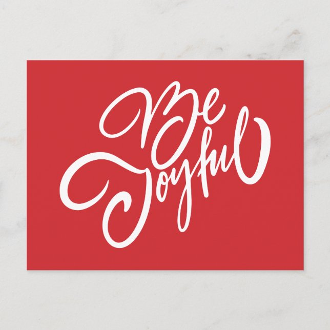 Cartão Postal Elegante Design de Férias Be Joyful (Frente)
