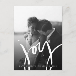 Cartão Postal Elegante Eterno Simples JOY HOLIDAYPHOTO