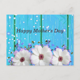 Cartão Postal Elegante,Floral,Azul,Balas,Papel Lace