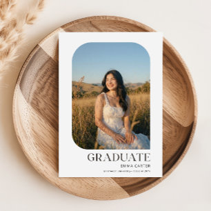 Cartão Postal Elegante Foto de Graduado Anúncio de Formatura