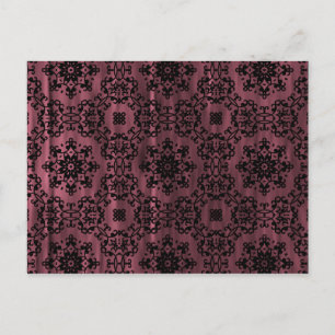 Cartão Postal Elegante gótica vitoriana mandala mauve