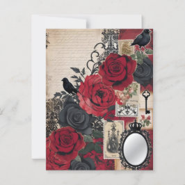 Cartão Postal Elegante gótico romântico