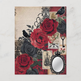 Cartão Postal Elegante gótico romântico