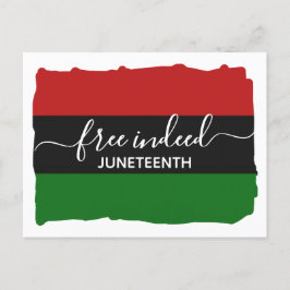 Cartão Postal Elegante GRATUITO NA VERDADE Pan-Africano JUNETEEN