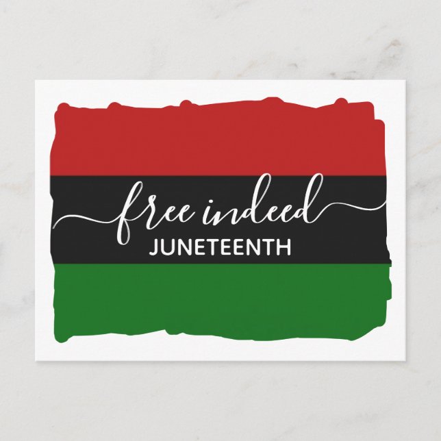 Cartão Postal Elegante GRATUITO NA VERDADE Pan-Africano JUNETEEN (Frente)