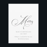 Cartão Postal Elegante Manuscrito Mínimo Saudação de Feliz Natal<br><div class="desc">Se precisar de mais alguma personalização,  por favor,  sinta-se à vontade para me enviar uma mensagem em yellowfebstudio@gmail.com.</div>