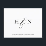 Cartão Postal Elegante Monograma Preto e Branco de Casamento Obr<br><div class="desc">Elegante cartão postal de agradecimento de monograma de casamento. Este cartão postal de monograma de casamento apresenta um elegante e comercial tipografia clássica. Personalize adicionando seu próprio monograma e outros detalhes. Este cartão postal de agradecimento de casamento de monograma minimalista também será perfeito como papelaria de casal.</div>