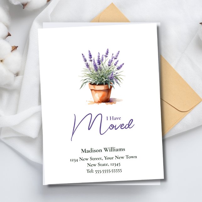 Cartão Postal Elegante Mudança de endereço  | Anúncio de Mudança (Criador carregado)