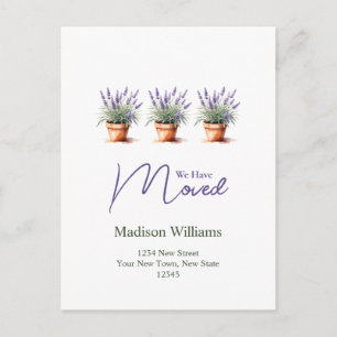 Cartão Postal Elegante Mudança de endereço    Anúncio de Mudança