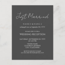 Elegante Recepção de casamento Mínima Eloped