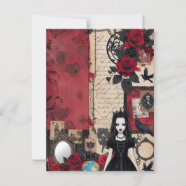 Cartão Postal Elegante romântico gótico