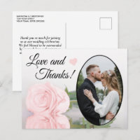 Elegante Rosa Bege Casamento Amor & Agradecimento